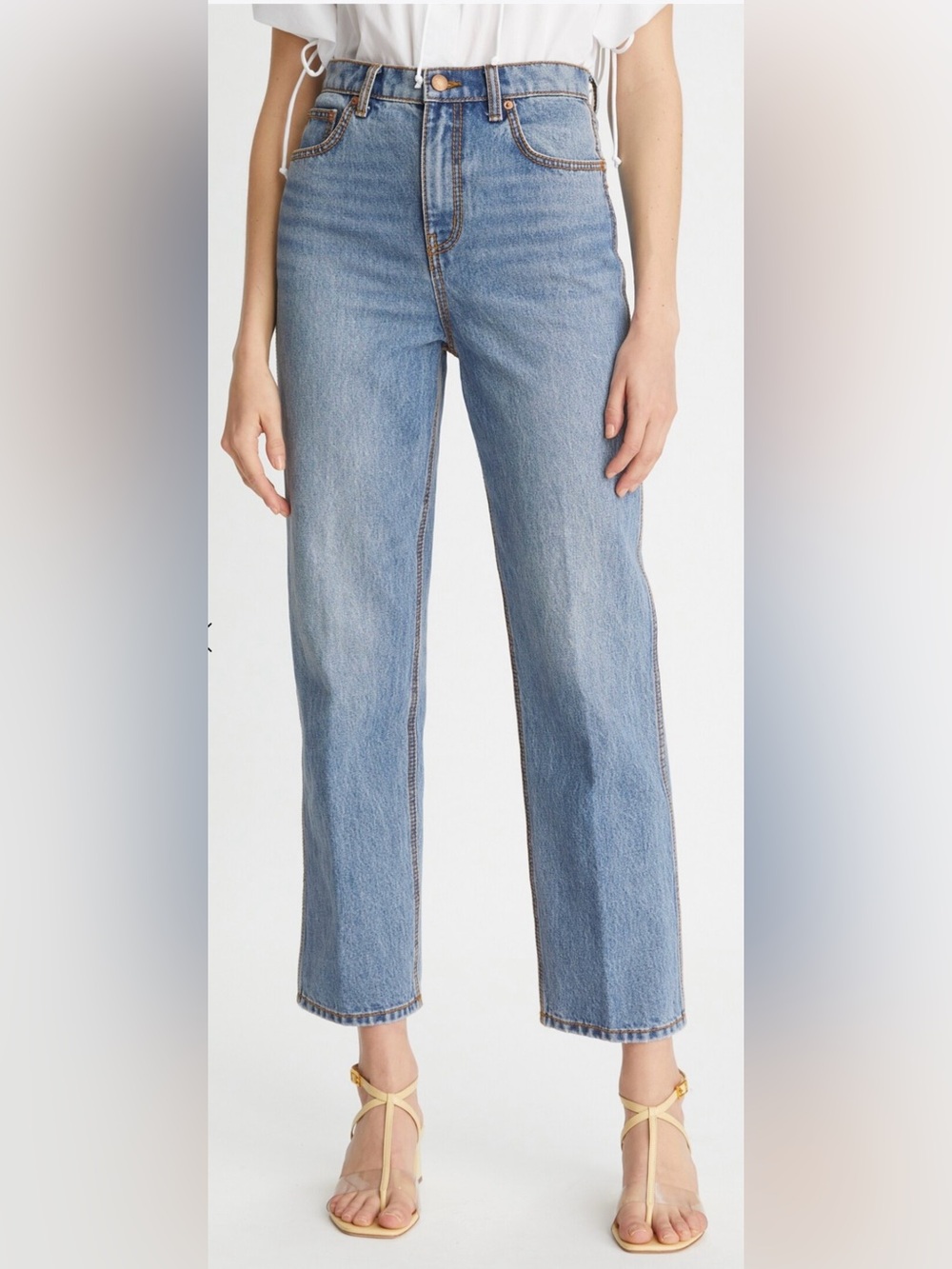 TORY BURCH HIGH-RISE Classic Five Pocket STRAIGHT JEAN SIZE 29 NWT VINTAGE WASH